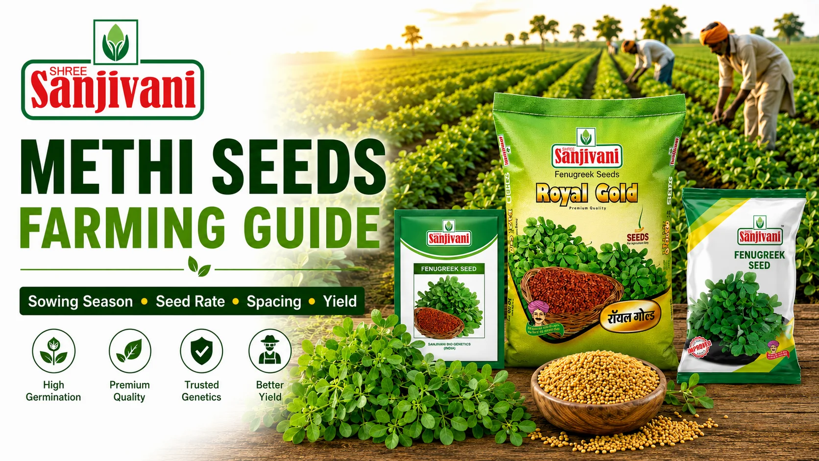 Methi Season, Seed Rate, Yield & Crop Duration in India