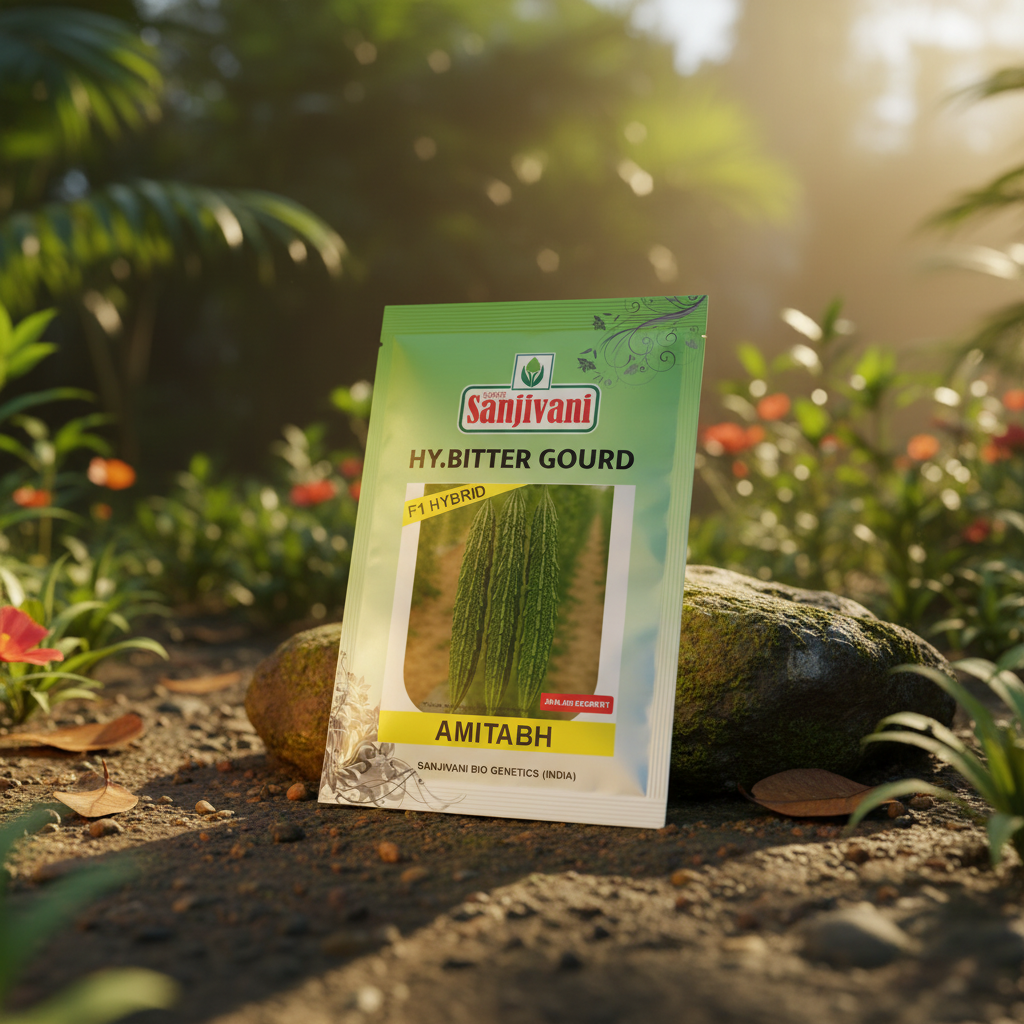 Amitabh (Jhalari) Hybrid Bitter Gourd Seeds | Long Karela | 50 Gm