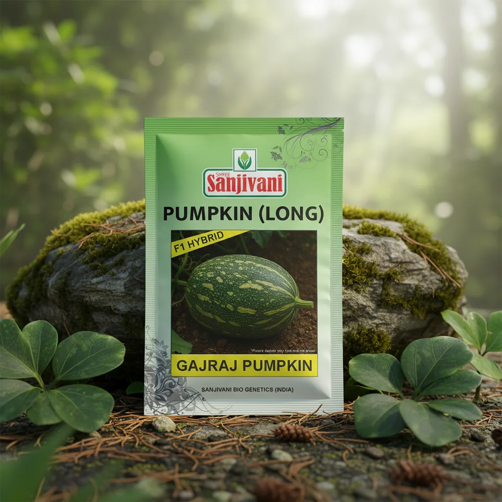 Gajraj F1 Hybrid Pumpkin Seeds – 50gm Pack