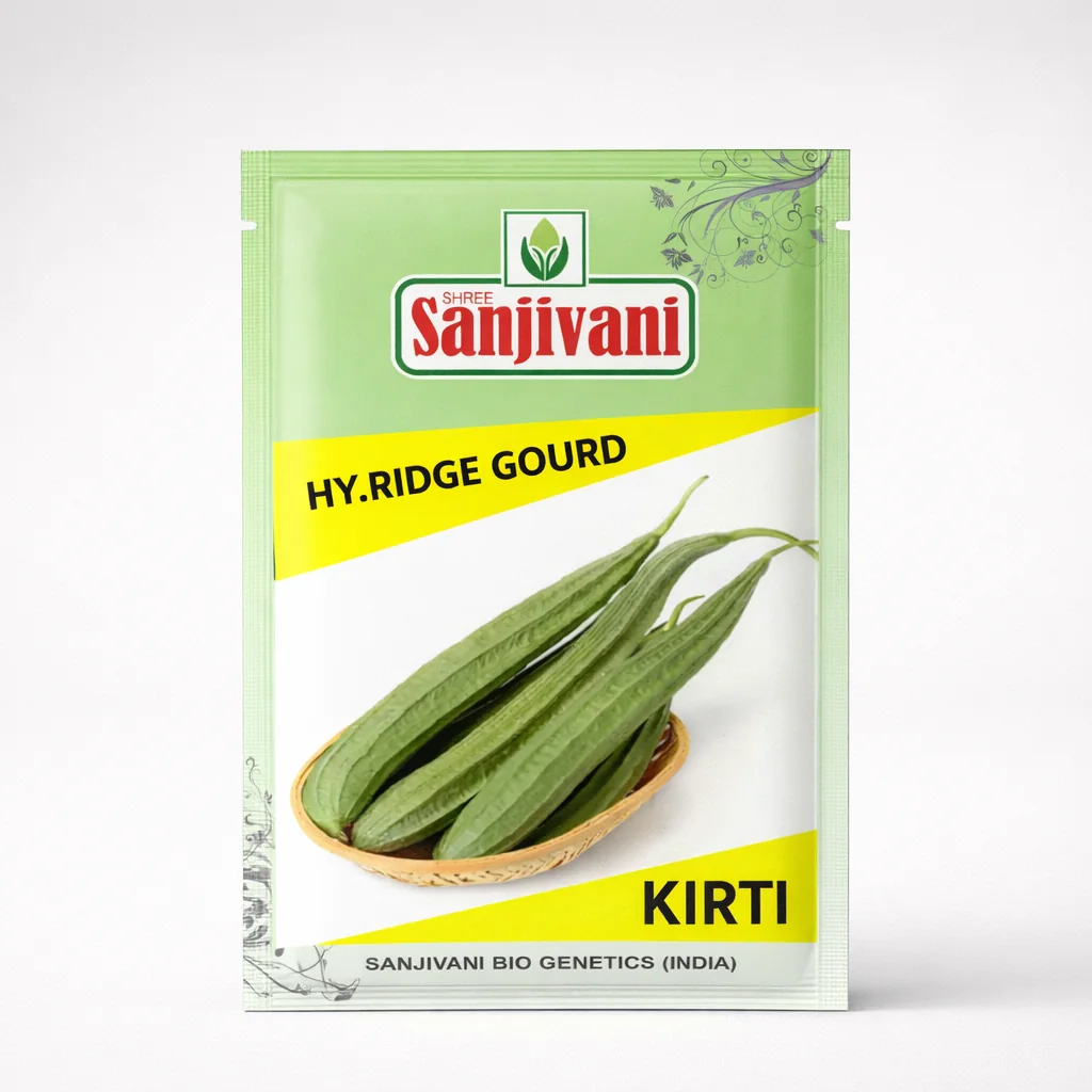 Kirti Hybrid Ridge Gourd Seeds – 25gm Pack