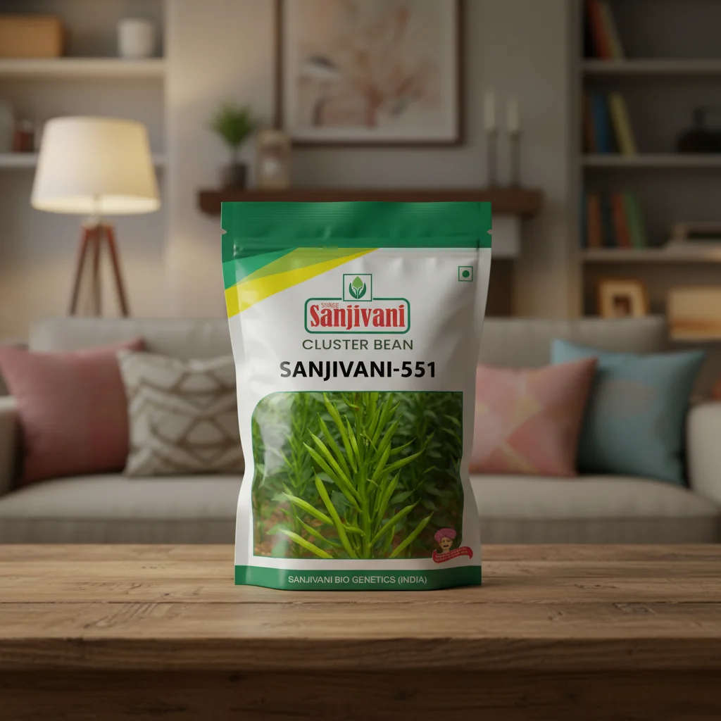 Sanjivani-551 Hybrid Cluster Bean Seeds – 250gm Pack